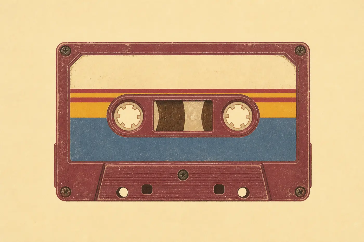 Worn audio cassette