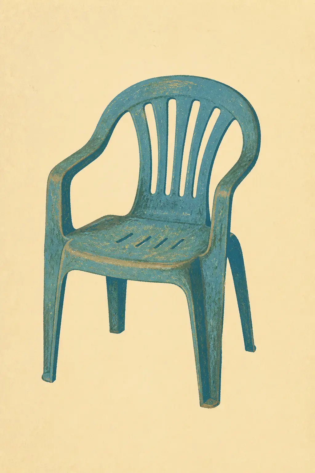 Roadside plastic chair