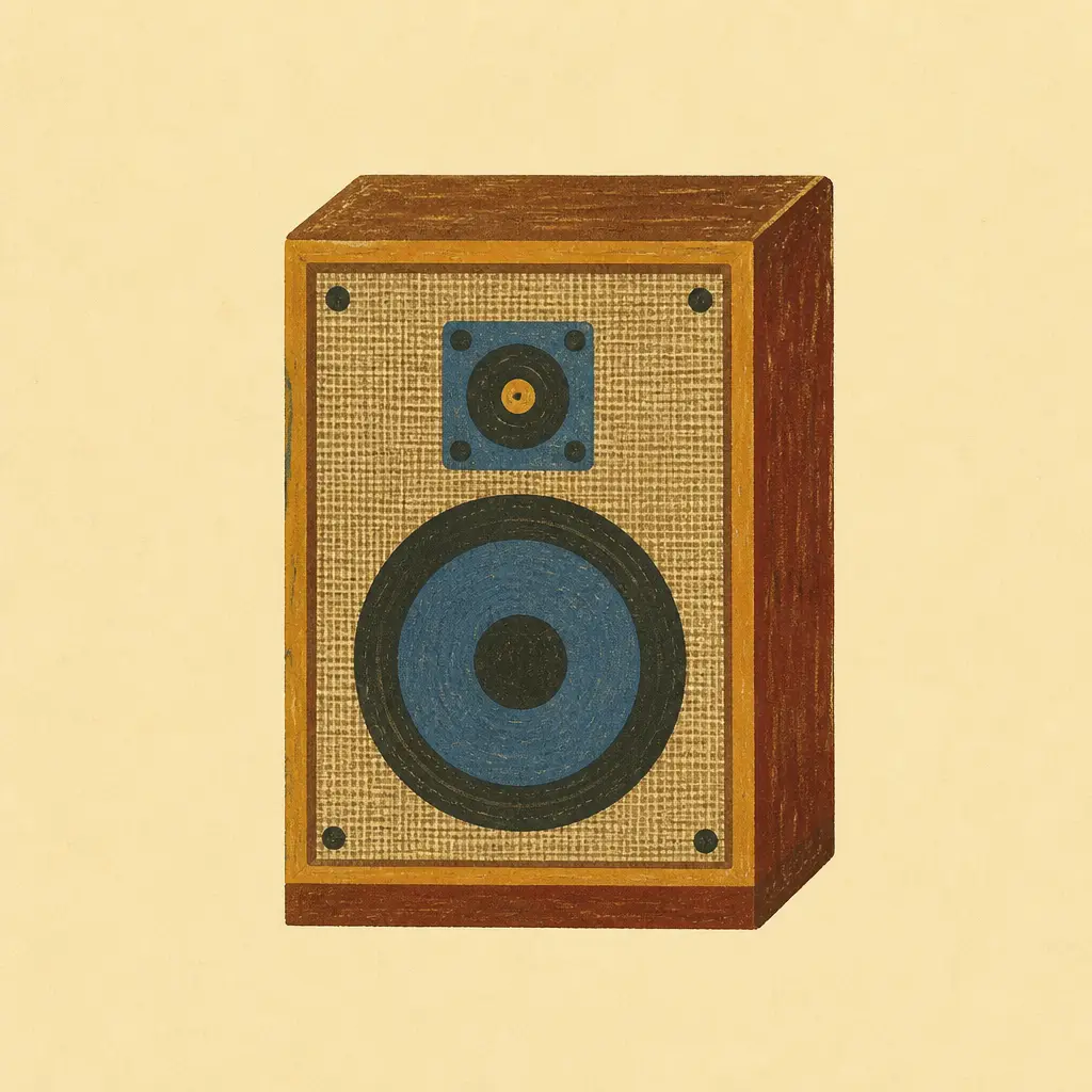 Old wooden speaker